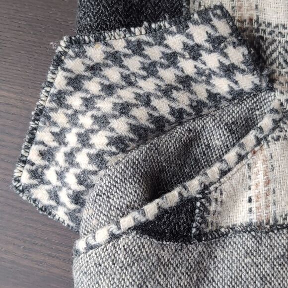 Plaid Patchwork Transitional Spring Coat Size M - Picture 11 of 11